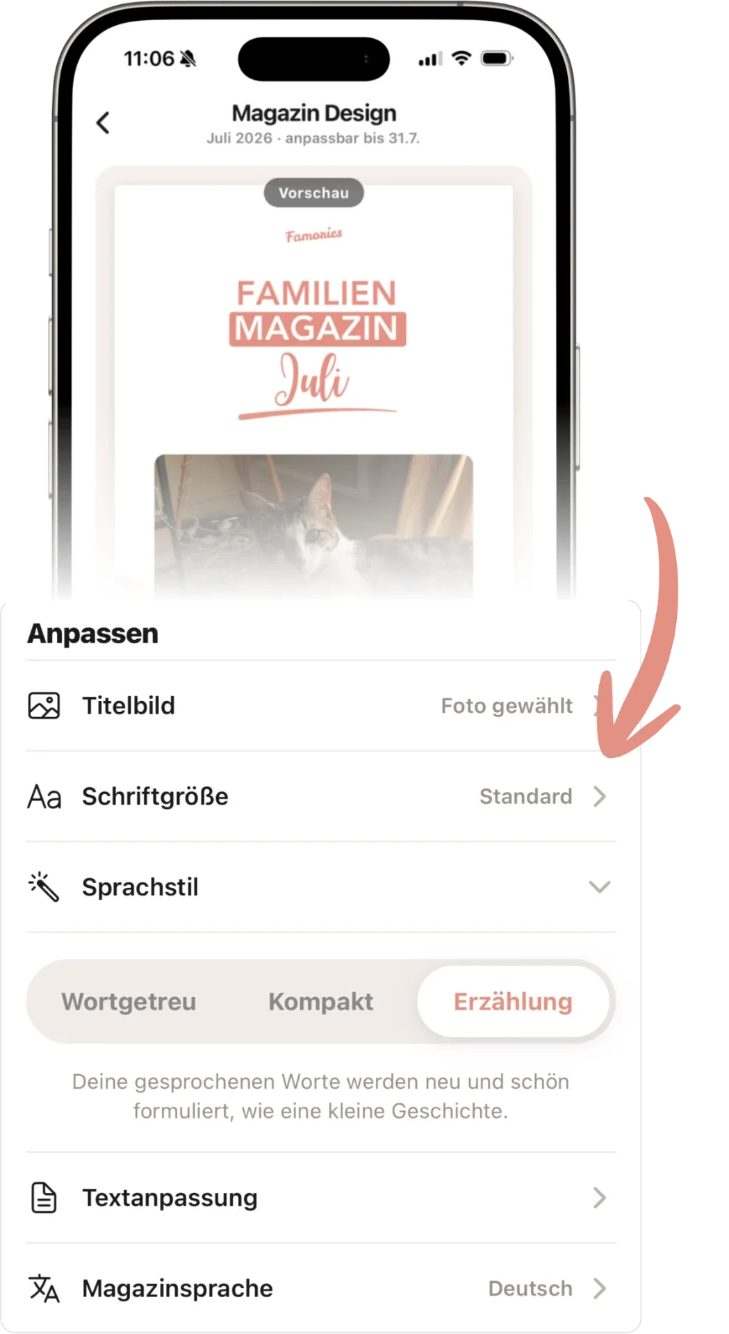 Schritt 3: Familienzeitung bearbeiten