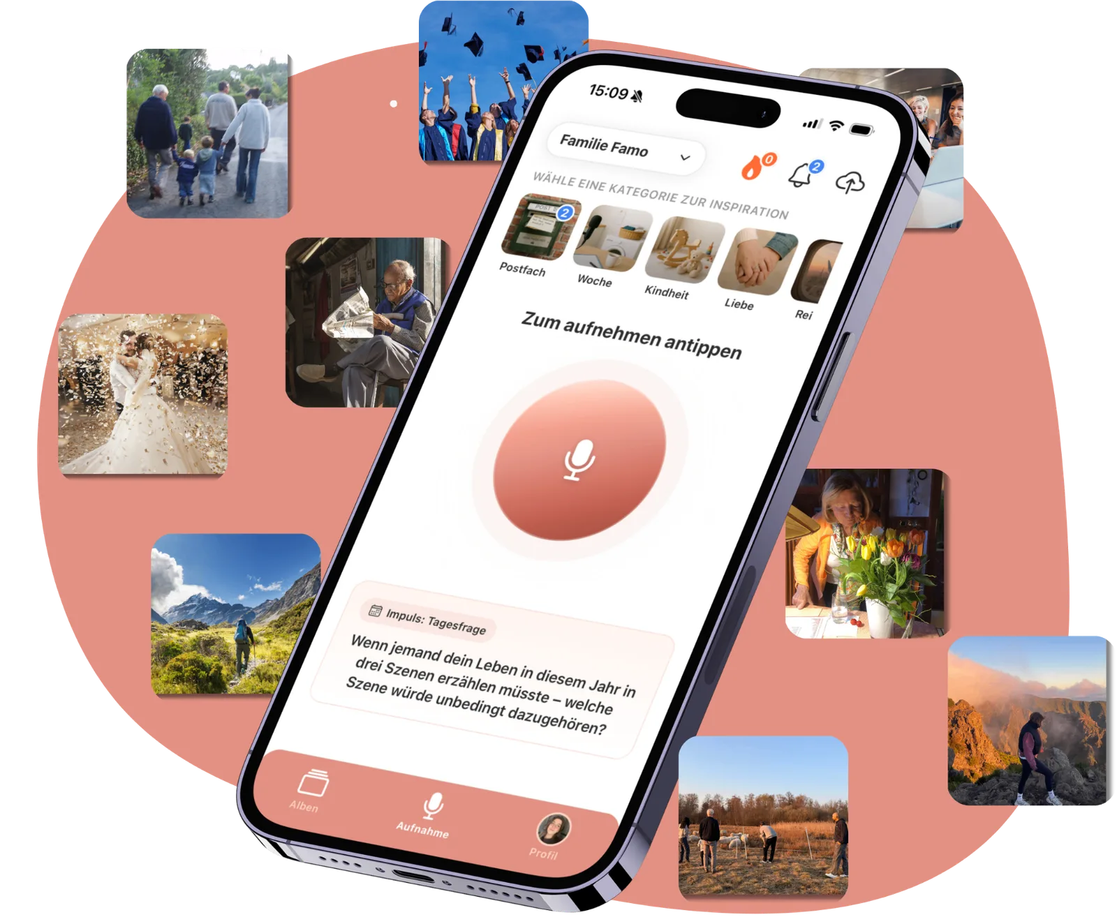 Famories App, Familienerinnerungen als Audio-Podcast