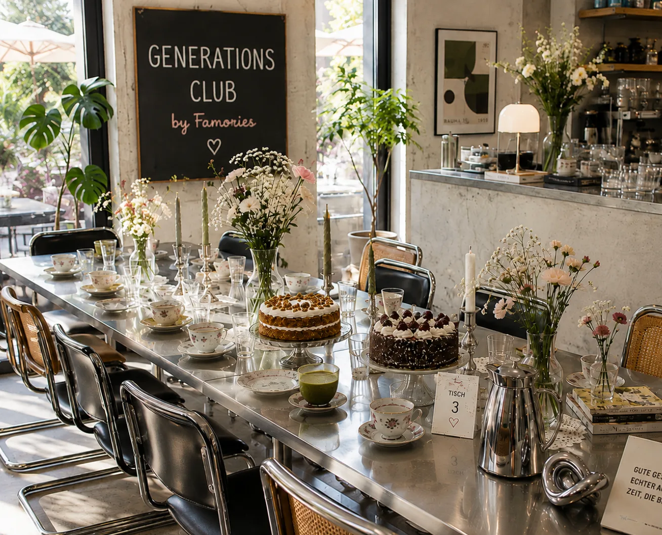 Ein gedeckter Tisch im GENERATIONS CLUB