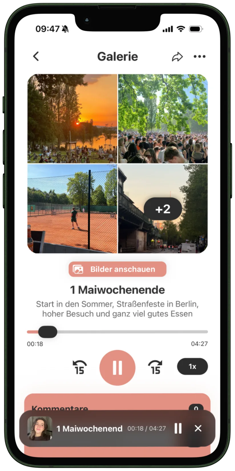Famories Player, Familiengeschichten als privaten Podcast anhören